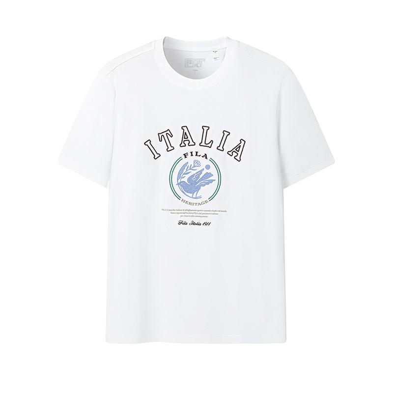 FILA Heritage Повседневная удобная футболка Мужские топы F11M638120FWT L