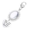 Photo Frame Pin with Pendant Oval Picture Frame Brooch for Wedding Party Bridal Lapel Pin Accessories Party Accessory