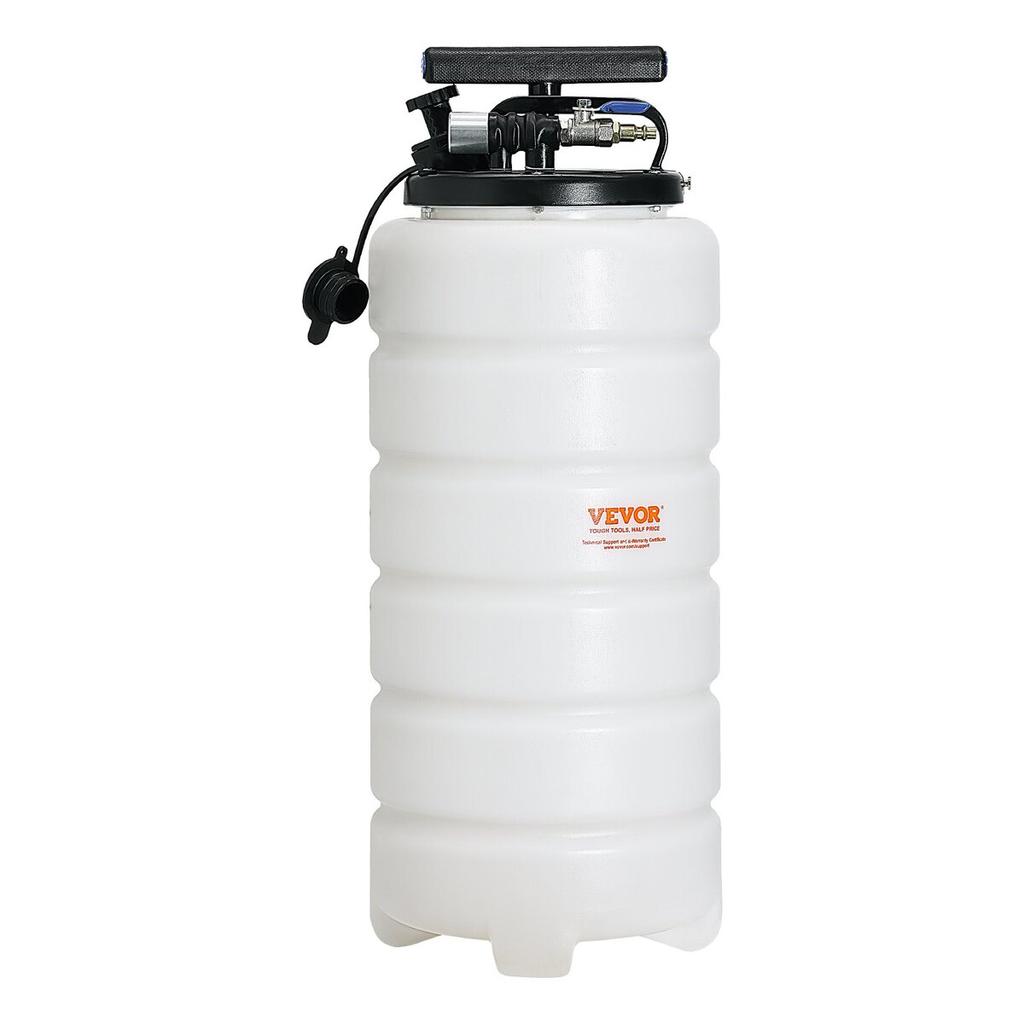 Fluid Extractor, 4 Gallons (15 Liters), Pneumatic/Manual Oil Changer Vacuum Fluid Extractor with Dipstick and Suction Hose, Oil Extractor Change Pump