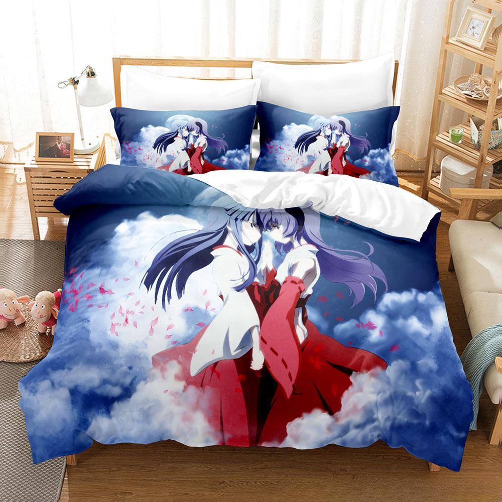 Game Higurashi When They Cry Bedding Set Single Twin Full Queen King Size Bed Set Adult Kid Bedroom Duvetcover Sets Home Textile