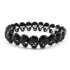 Les Trésors De Lily [J1149] - Black 'Skull' Designer Bracelet
