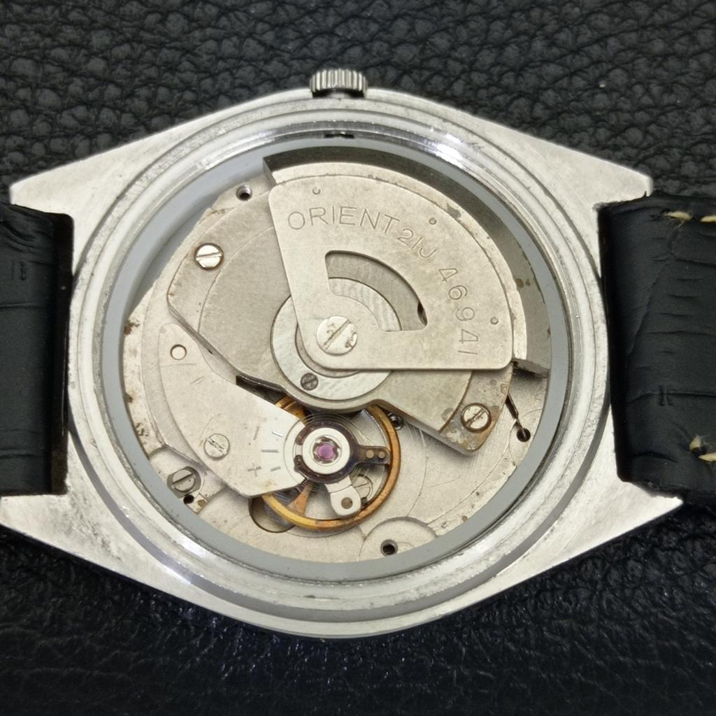 VINTAGE ORIENT AUTOMATIC 46941 JAPAN MENS BLACK COLOR DIAL WATCH a701811-5 R207-a701811