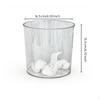 Large Capacity Trash Can, Modern Waste Bin, Living Room, Kitchen, Office Trans Sq W/Ring L