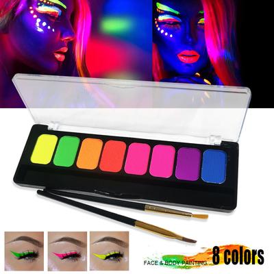 8-farebná vodou riediteľná farba na telo Farba na tvár Makeup na scénu dráma mejkap Farebná maľba Pigmentový make-up Rýchloschnúci