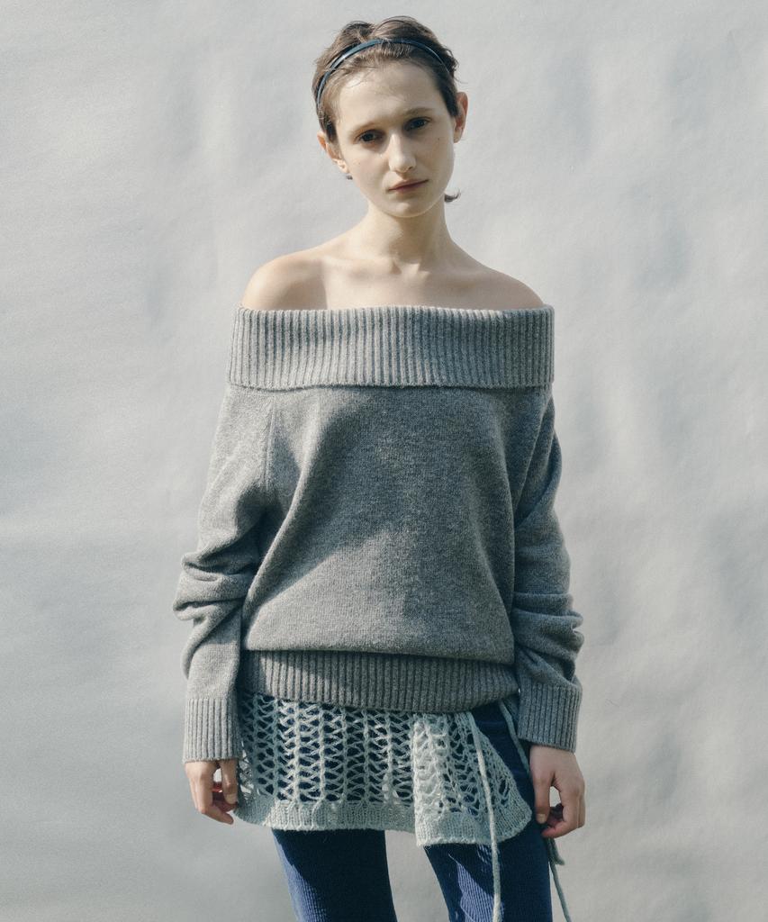 SSEMI Alpaca Off-Shoulder Knit(Gr)