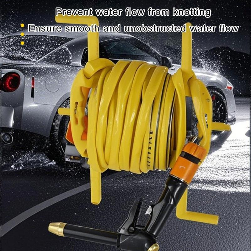 Water Hose Storage Rack for Car Washing Sturdy Plastic Hose Reels Organizers With Quick Access Designs