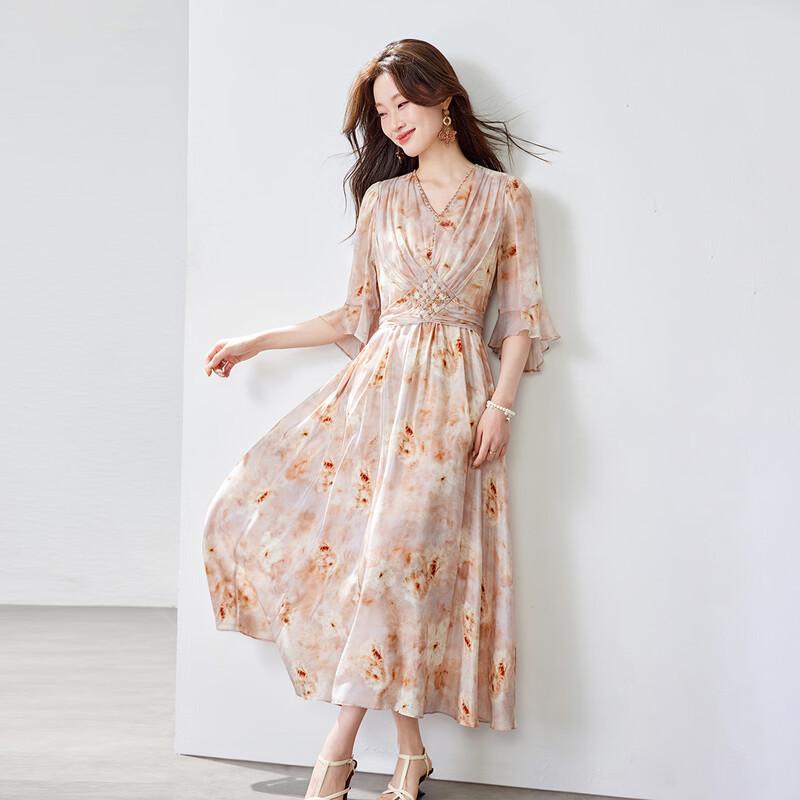 Srcr Mulberry Silk Printed Dress M