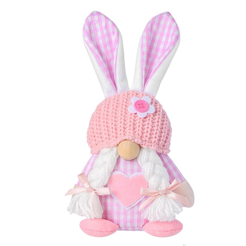 

Гномы День Пасхи Плюшевая Игрушка Украшение Подарок Кролик Безликая Кукла Гнома Домашний Декор розовый