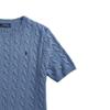Polo Ralph Lauren FW24 Solid Color Small Pony Embroidered Crew Neck Short Sleeve Knit Shirt Men Tops Light-Blue MNPOSWE1N820029-400