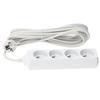 Home extension cord, 4 sockets, 5 , with grounding, white