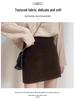 Black Slim-Fit Hip-Hugging Skirt for Petite Figures - 2025 Autumn/Winter Collection
