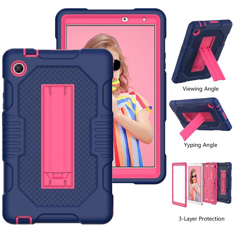 Huawei T8 Tablet Protective Cover with Stand, Shockproof Silicone Shell