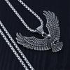 Punk Animal Fly Eagle Pendant Necklace For Men Hip Hop Rock Chain Necklace Party Jewelry