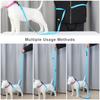 Two Heads Pet Leash Outdoor Walk Training 2 Head Traction Rope PVC Dog Leashes Multi-function Waist Belt Shoulder Strap