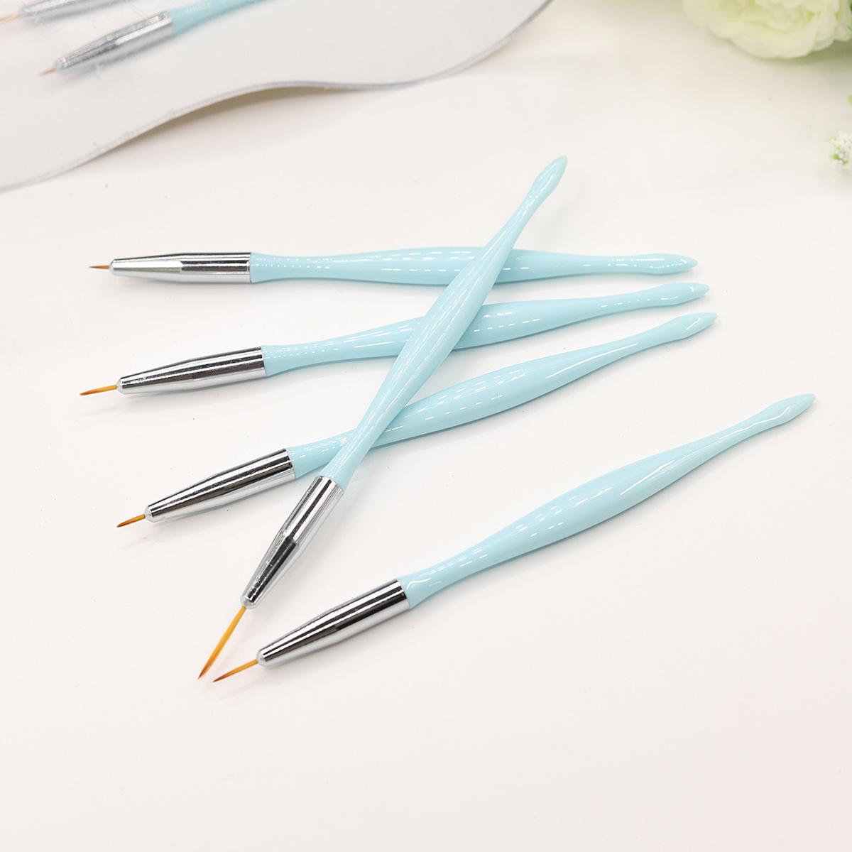 

Набор кистей для нейл-арта Macaron Blue для начинающих - Раскрашивание, Дизайн цветов и линий