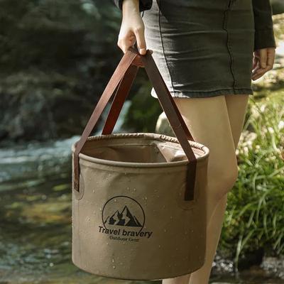Folding Bucket Water Resist Foldable Water Sink Bucket Easy Hold Travel Foldable Basin Camping Hiking Fishing Storage Bucket
