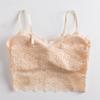 Women's Sexy French Lace Wrap Chest High Grade Comfortable Steel Ring Free Breathable Strap Tank Top with Bra for Women