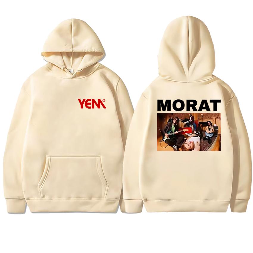 Hot Rock Band Morat Asuntos Pendientes 2025 Tour Double Sided printed Hoodie Unisex vintage pullover Men women Fleece Sweatshirt
