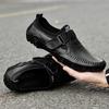 Fashion Summer New Breathable Punching Leather Shoes Men Designer Loafers Quality Non-slip Outdoor Sneakers Adult Men Driving Men Shoes