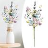 Plastic Easter Egg Floral Stems Colorful Foam Floral Arrangement Artificial Flower Bouquet DIY Easter Egg Branches Home Decor