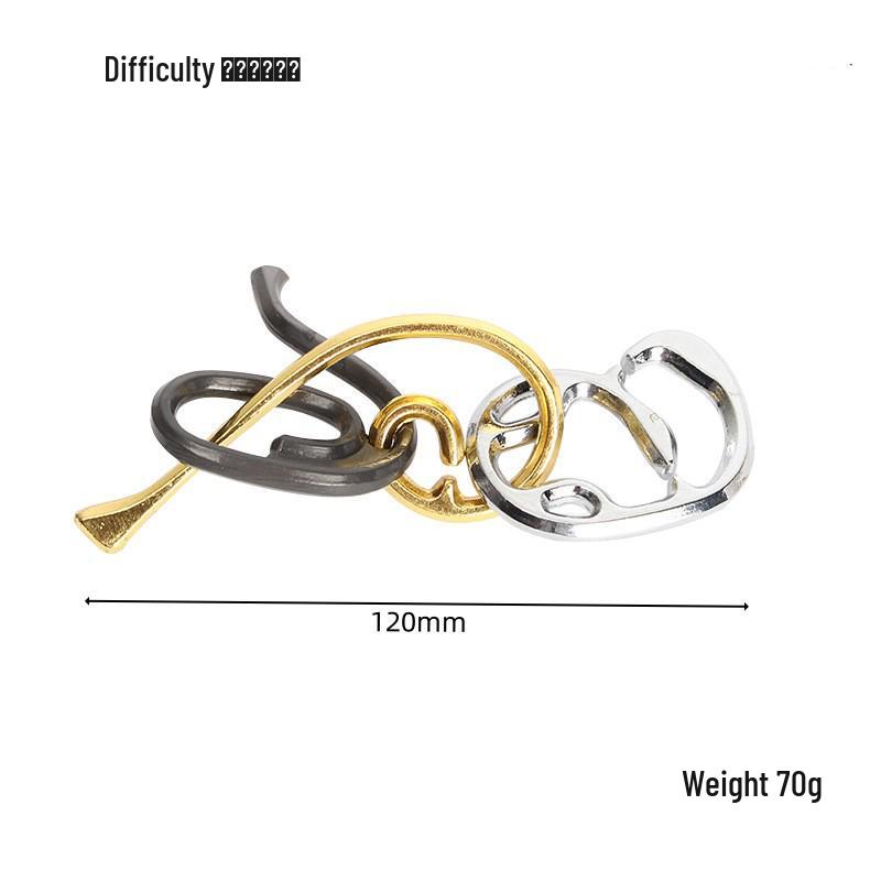 Kinder Intelligenz Puzzle Set: Luban- und Kongming-Schlösser, Neun ineinandergreifende Ringe, Hufeisenschloss - Trendiges Lernspielzeug auf TikTok