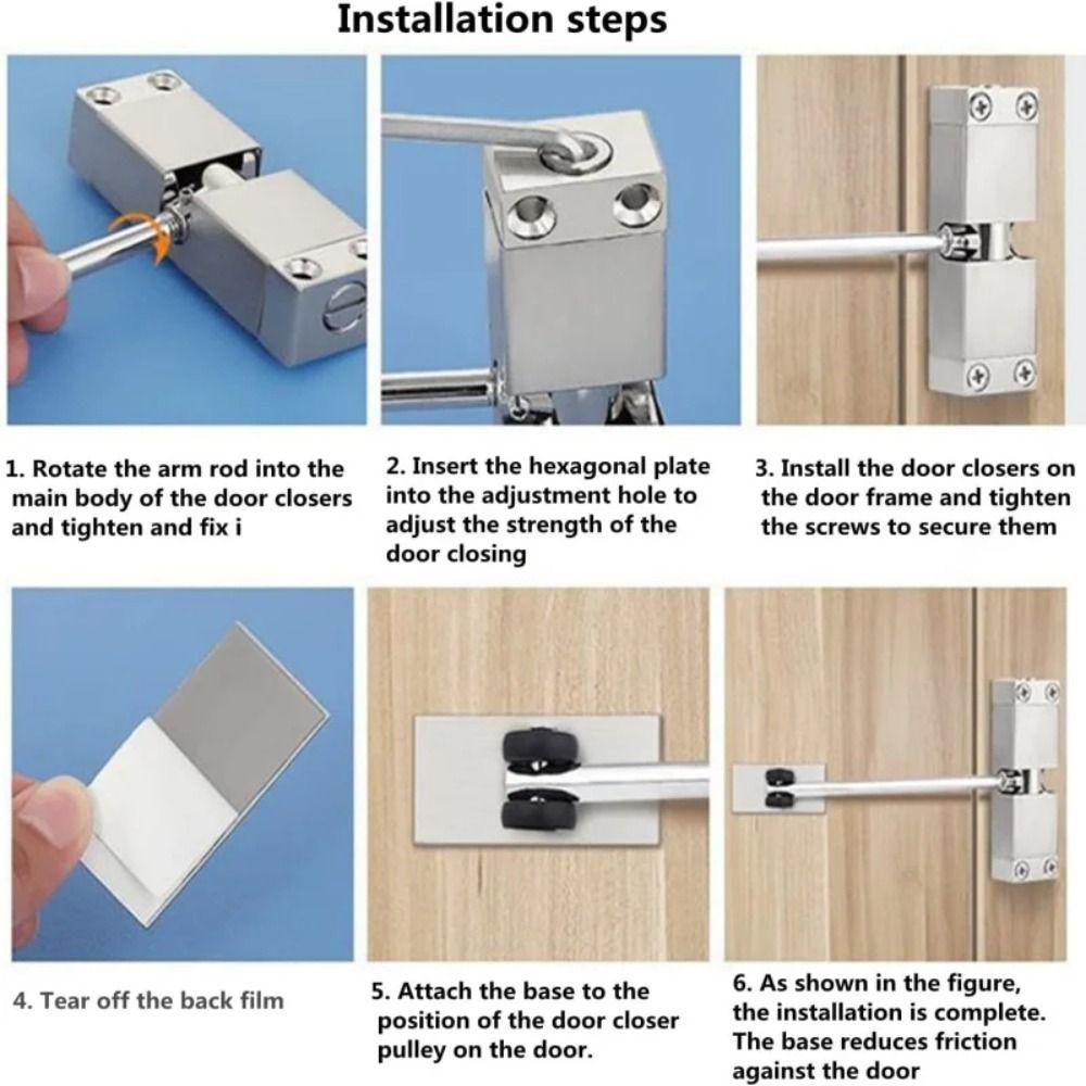 Mute Soft Closing Door Closing Device Aluminum Zinc Zinc Alloy Heavy Duty Door Closer Hinged Doors