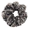 Black and Silver Elastic Hair Tie Sequin Party Hair Accessories Elegant Ponytail Holder  for Women