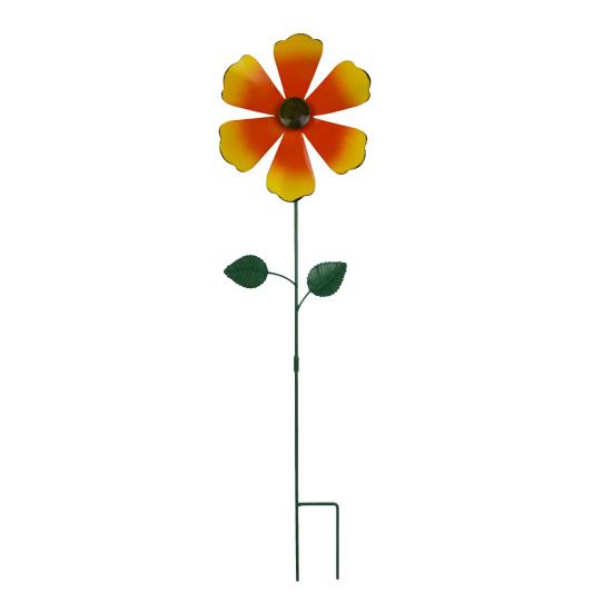 Windspiel für den Außenbereich Bunte Metallblumen-Windmühle Dekorative Blumen-Windräder Gartenstab für Hof Terrasse Rasen Gartendekoration