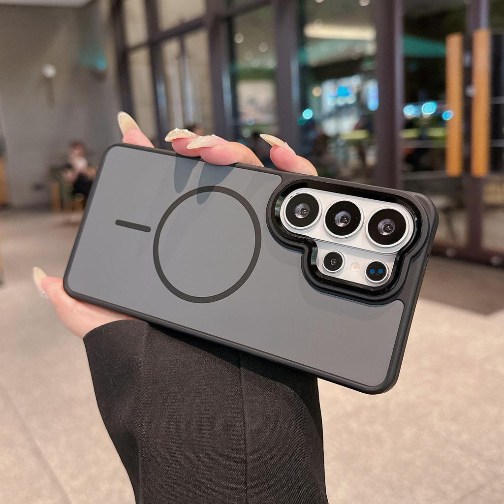 Applicable To Samsung S11Ultra Skin Feeling Contrasting Color Magnetic Mobile Phone Case S11 All-inclusive PC Anti-drop Case S11