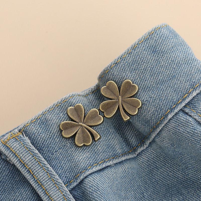 Pentagram Adjustable Waist Button for Pants Detachable Button Perfect Fit Jeans Buckle Waist Tightener Clothing Accessories