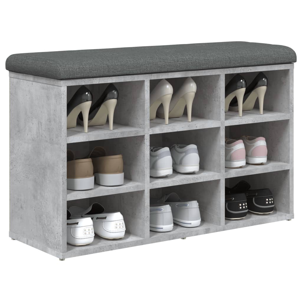 Schuhbank für den Eingangsbereich, mit Platz für 9 Paar Schuhe, vielseitig einsetzbare Schuhbank, 82 x 32 x 50 cm