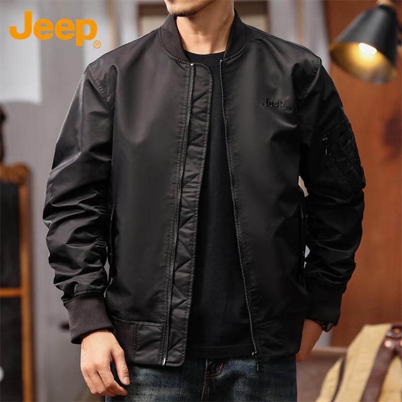 

JEEP Men s Autumn/Winter Utility Baseball Collar Jacket M