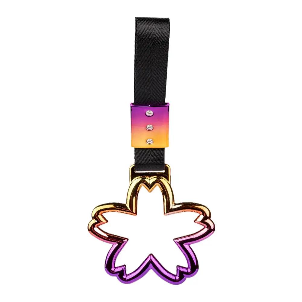 Colorful Car Tow Strap Handle Heart Train Bus Hand Charm Strap Drift Strap Hook Warning Sticker Car Styling Tow Y1E2