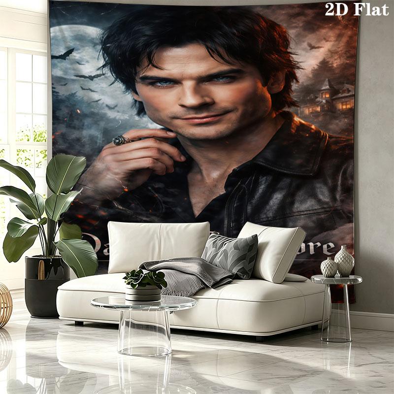 The Vampire Wall Tapestry Aesthetic Wall Hanging Printed Fabric Blanket Decorative Tapestries for Bedroom Living Room Home Decor