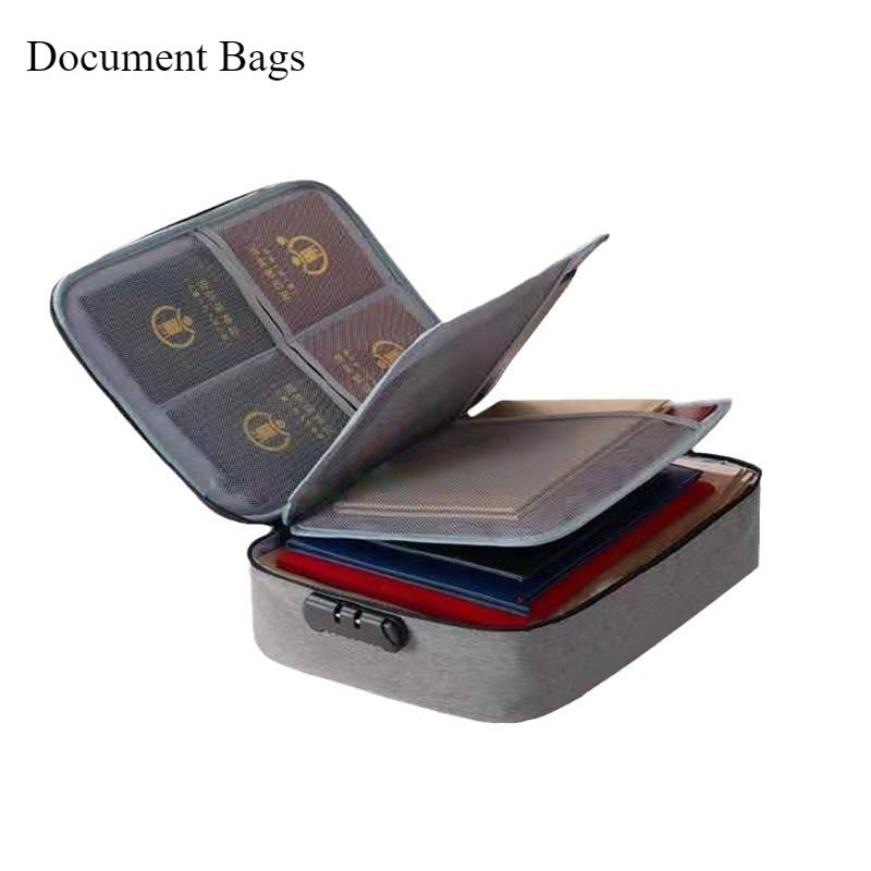 Waterproof Document Storage Bag Multi-layer Folding File Box Multi-functional Storage Box Family Storage Bag