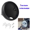 Motorcycle Headlight 7-Inch Retro Bracket Motorcycle Accessories LED Headlight Shell Round Headlight Housing Mount Cover