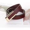 Belts Waist Belt for Pants Jeans Reddish Brown Buckle Waistband Women's Belt Soft Genuine Leather