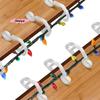 20/50Pcs Outdoor Gutter Hooks Christmas Light Clip Weatherproof Cable Wire Rope Holder for String Lights Holiday Decor