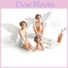 Enchanting Flower Fairy Miniature Figures With Delicate Fly Wings For Dollhouse Decor
