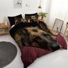 2/3pcs Duvet Cover Set (1 Duvet Cover + 1/2 PillowcaseWithout Core)3D GSD Dog Sleep Printed Bedding Set for Bedroom and Guest
