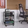 15U Open-Frame Server-Rack, 15''-40'' Verstellbare Tiefe, Freistehendes oder Wandmontage-Netzwerk-Server-Rack, 4-Pfosten AV-Rack mit Rollen, Bietet Platz für Ihr gesamtes