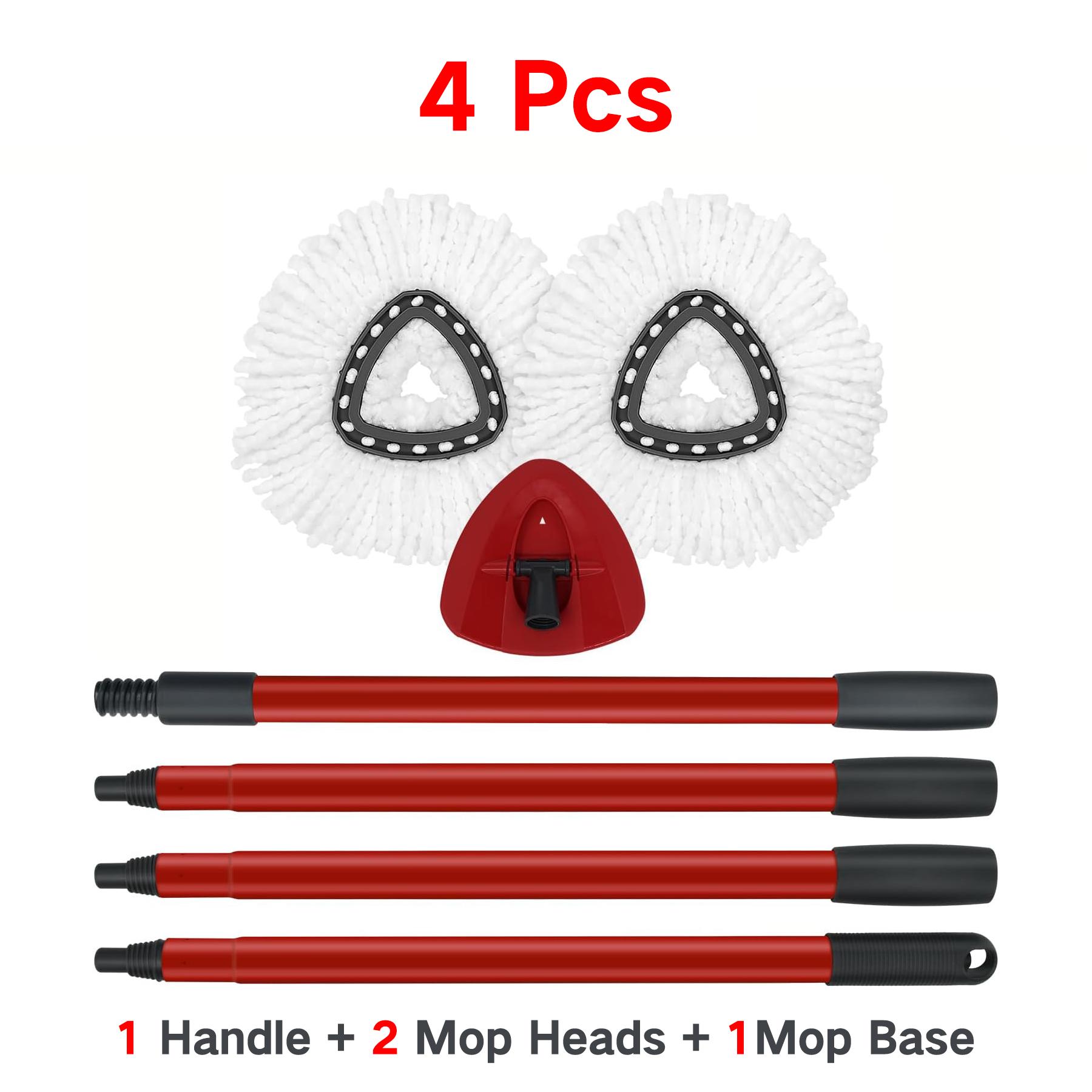 

Mop Replace Heads Mop Handle and Mop Base Replacement for O-Cedar/Vileda EasyWring 1-Tank Spin Mop System(No Bucket)