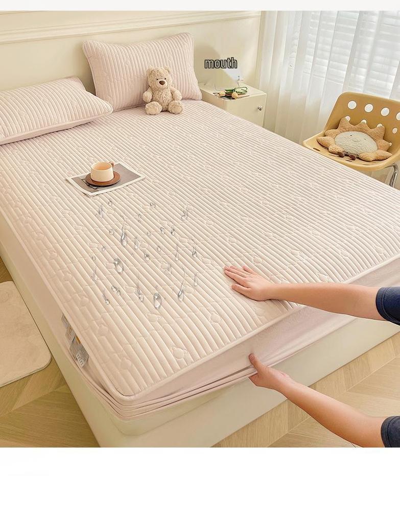 Luochuan Serisi Su Geçirmez ve İdrar Geçirmez Kapitone Lastikli Çarşaf Seti - 3 Parçalı Yatak Koruyucu