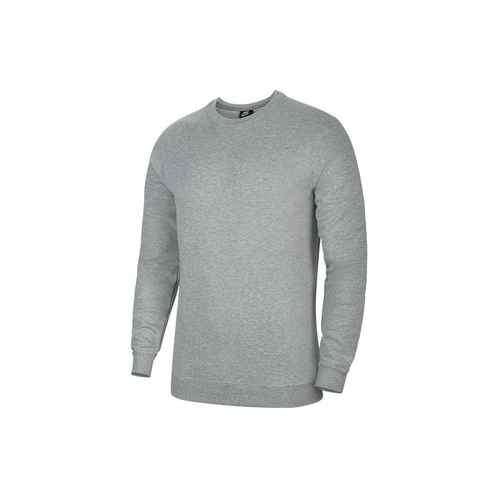 Nike Solid Color Crew Neck Loose Pullover Sweatshirt Men Tops Grey BV6164-063