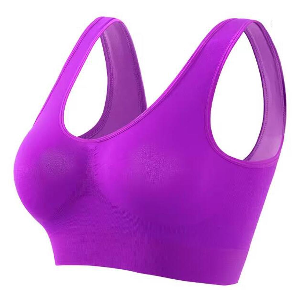 New Women's S-5XL Seamless Bra Push-Up Sports Bra Non-wire Crop Tops Solid Color Sexy Lingerie No Pads Breathable Female Brassiere