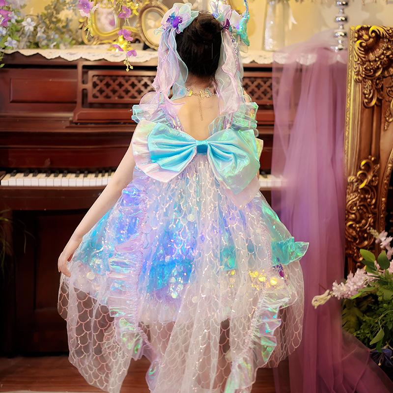 Little Mermaid Lolita Princess Dress - Summer Birthday Gown for Girls