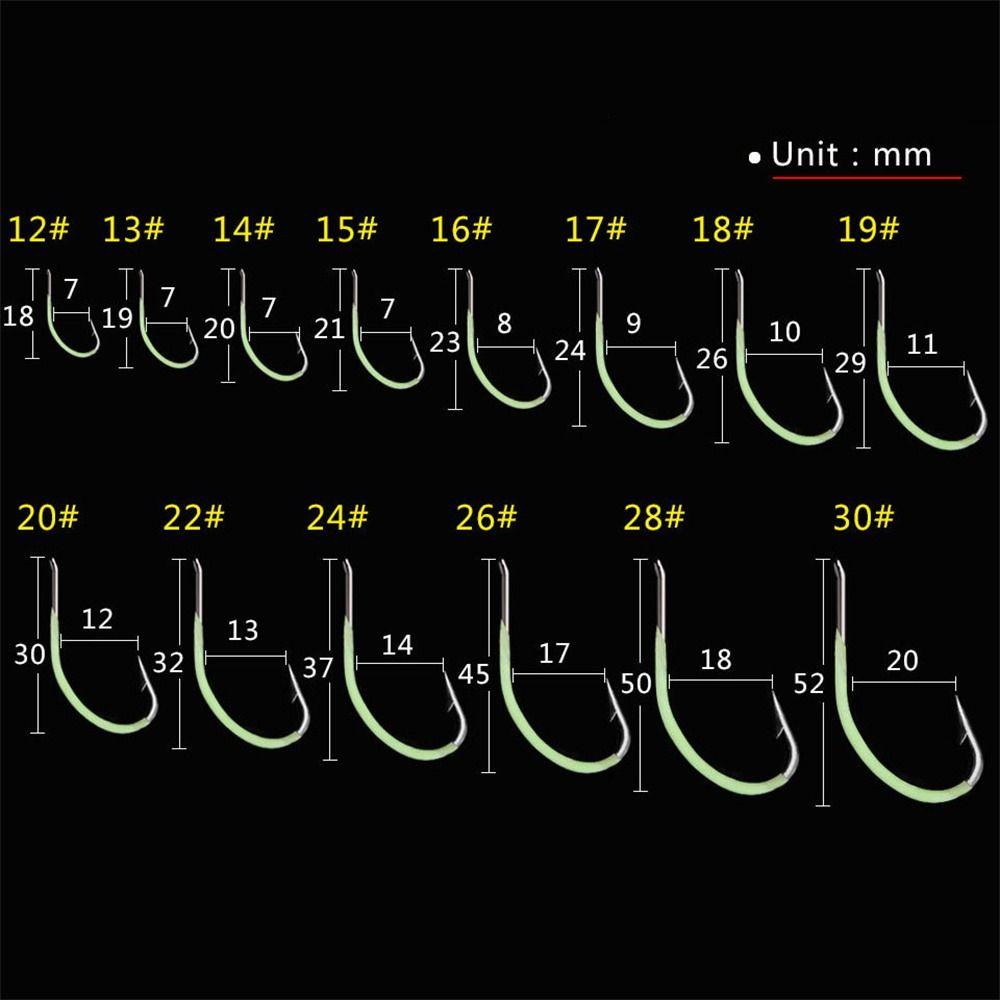 Barbed Glow Hook High Carbon Steel Fishing Hook with Line Pesca Luminous Fishing Hook  Outdoor Fish