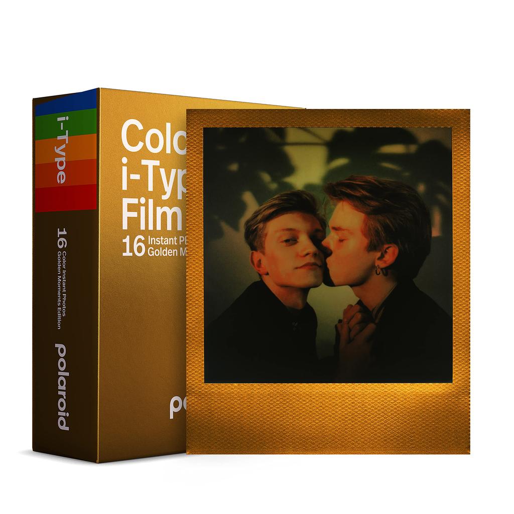 Polaroid Instant Film for Golden Moments Double Color Film with Gold Frame i-Type – Pack, 16-Count (6034)