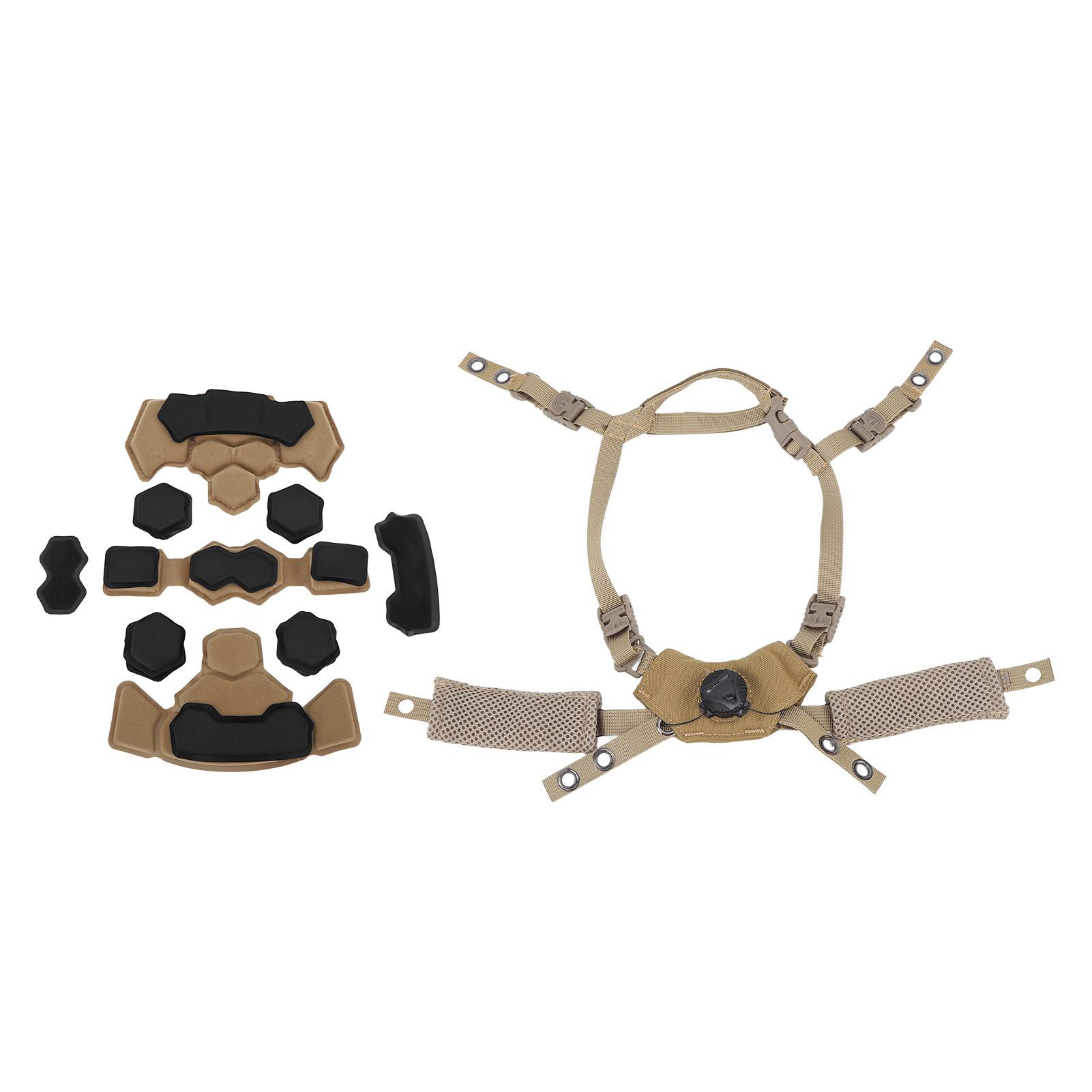 

Helmet Liner System Internal Sponge Pad Adjustable Helmet Dial Suspension System Chin Strap for Fast for MICH for Wendy Mud Spongeand Suspension