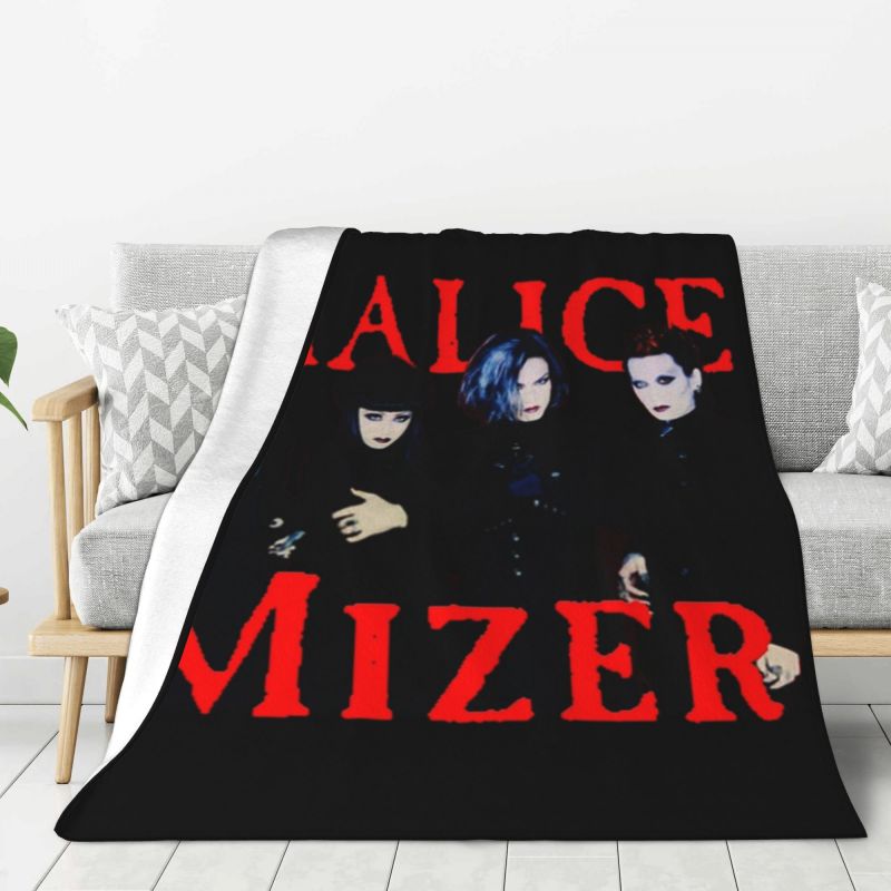 Custom Malice Mizer Mana Sama Moi Meme Moitie Blanket Warm Fleece Soft Flannel Throw Blankets for Bed Sofa Car Spring Autumn